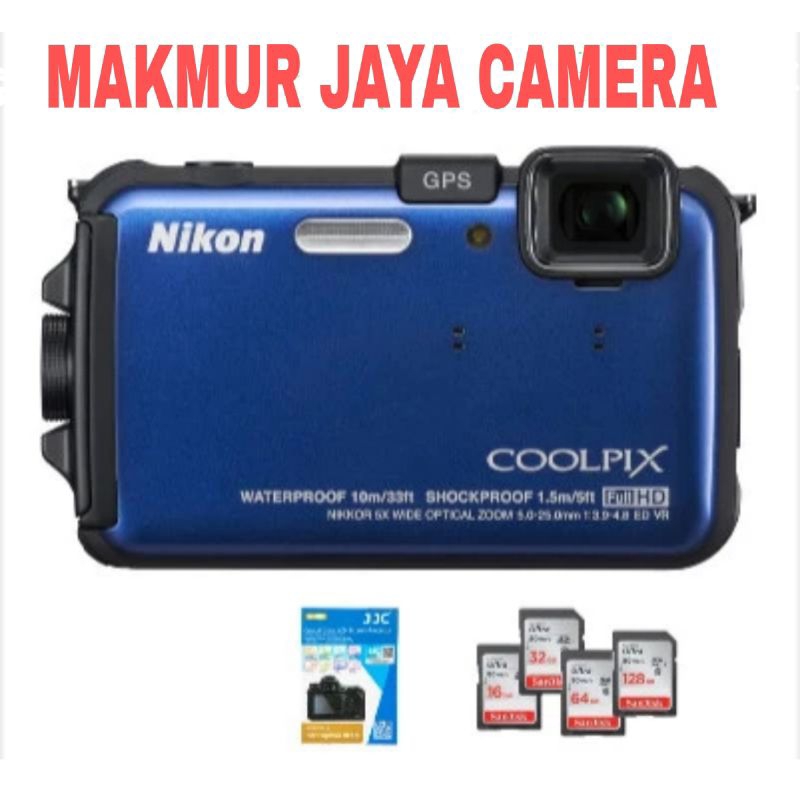 Jual NIKON COOLPIX AW100 CAMERA WATERPROOF STANDAR BOX Shopee Indonesia