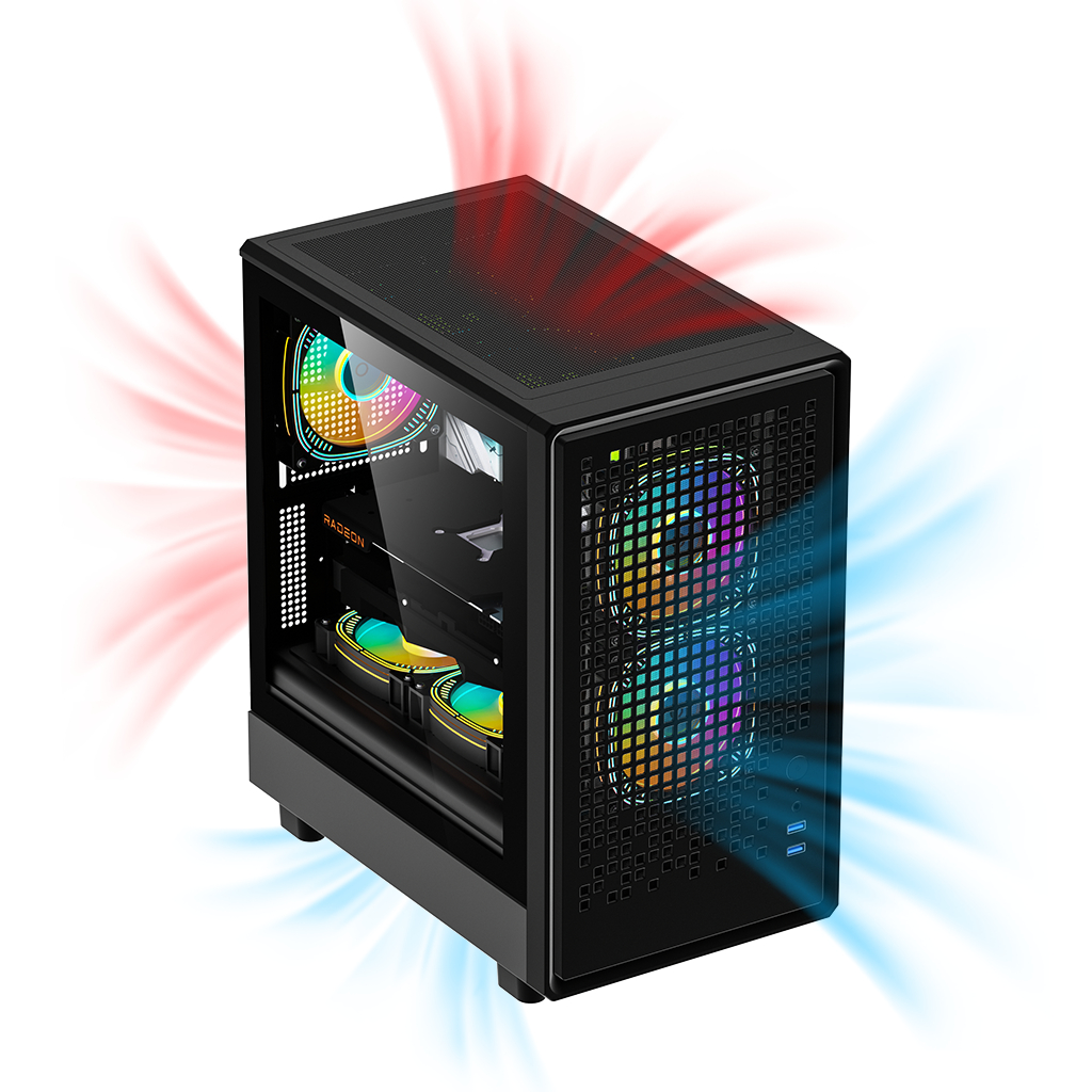 Jual Casing PC Komputer FPMAX AIR MESH G2 | Mid Tower | Micro M-ATX | 3 ...
