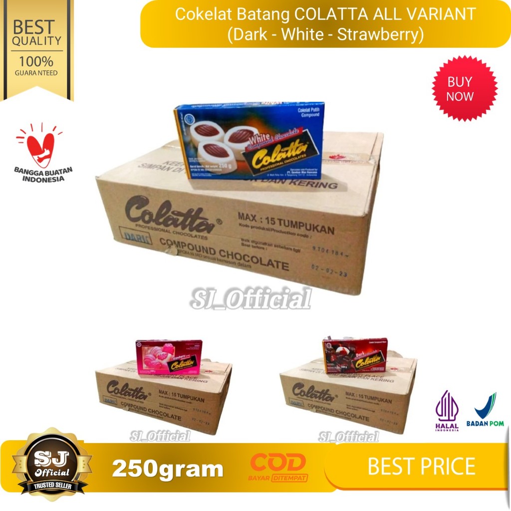 Jual Cokelat Batang COLATTA ALL VARIANT 250gr (Dark - White ...