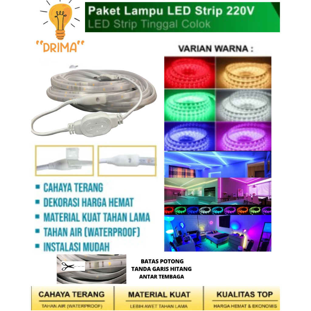 Jual Lampu LED Strip Terlengkap & Harga Terbaru April 2026 | Shopee ...