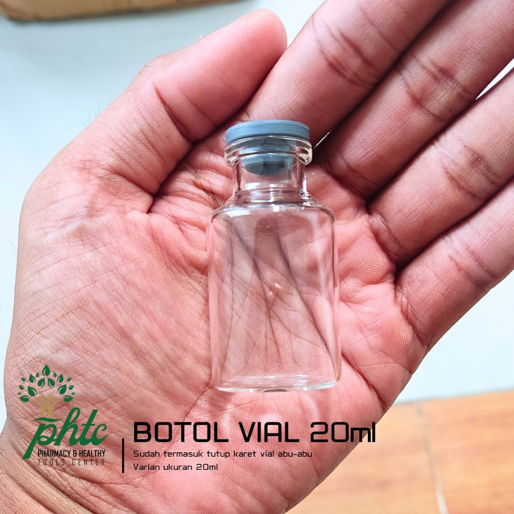 Jual Botol Vial + Tutup Karet l Botol Bening Kecil | Shopee Indonesia
