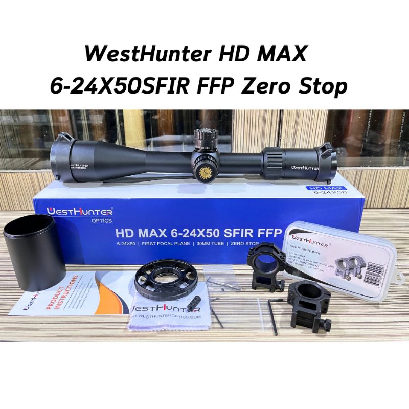WestHunter HD GEN2 6-24X50 FFP Rifle Scope – Zero Stop, First Focal Plane – 30mm Tube