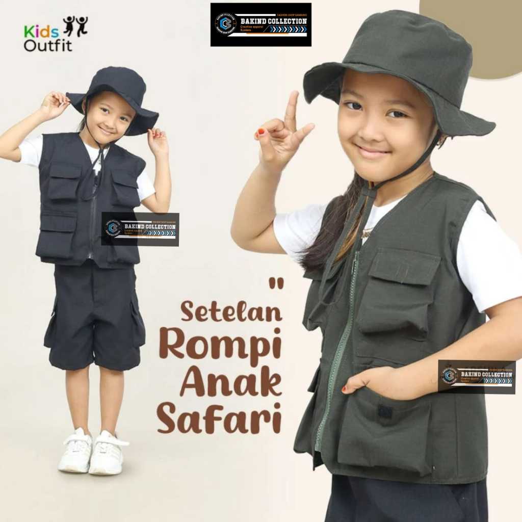 Jual Rompi Anak Petualang Paket Lengkap Rompi Celana danTopi Rimba ...