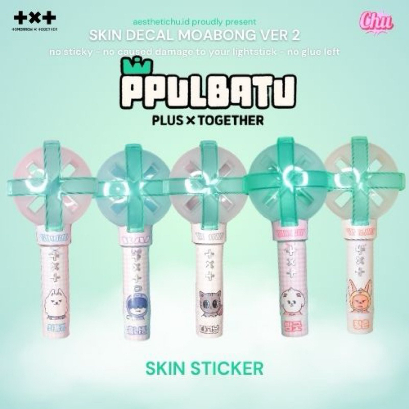 Jual Ppulbatu Skin Sticker Light Stick Moabong TXT Deco Decal Ver 2 ...