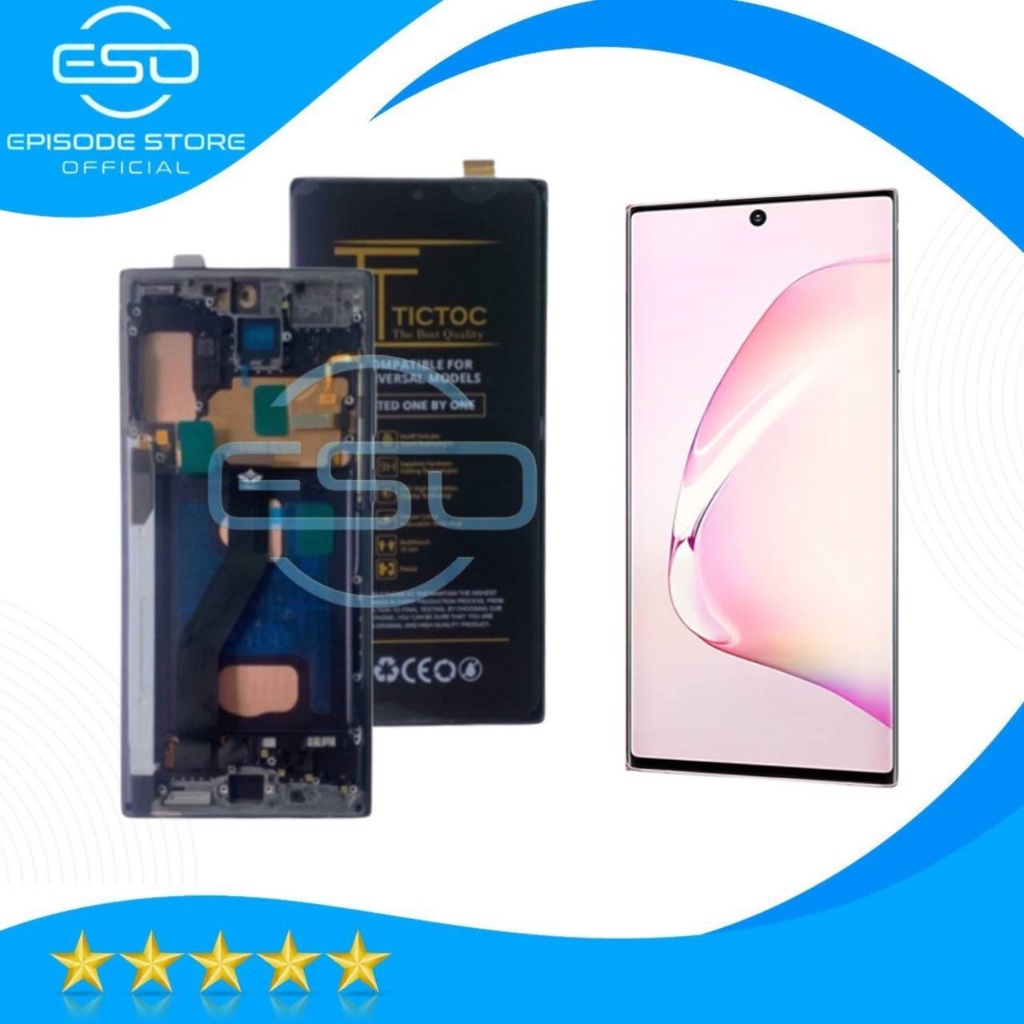 Jual lcd touchscreen + frame samsung Note 10 Plus/N975 (no fingerprint ...