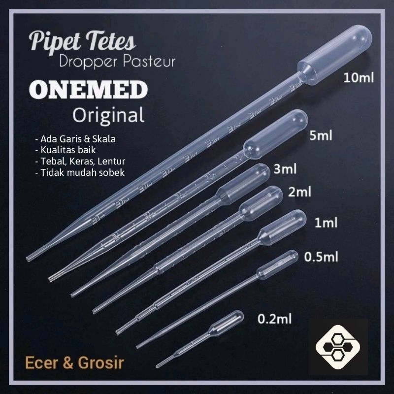 Jual COD Pipet Plastik Skala Ukuran 0.2ml 0,5ml 1ml 2ml 3ml 5ml 10ml ...