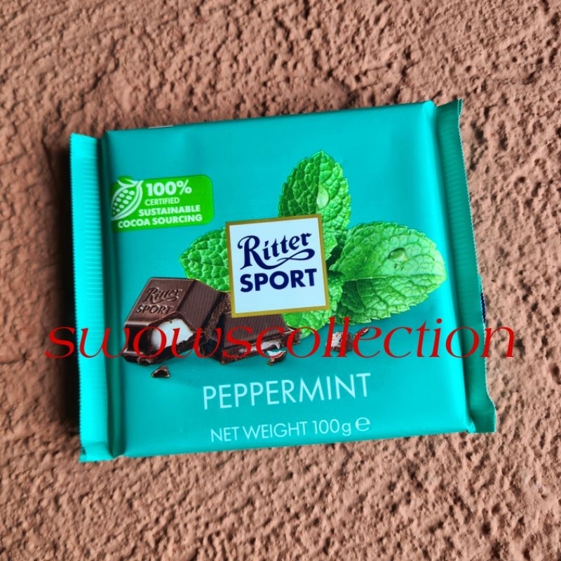 Jual RITTER SPORT PEPPERMINT CHOCOLATE COKLAT COKELAT MINT | Shopee ...