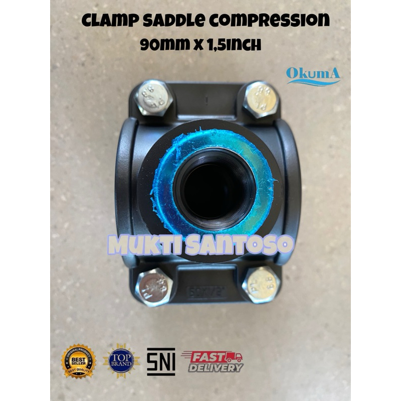 Jual Clamp saddle compression 90mm x 1,5inch | Shopee Indonesia