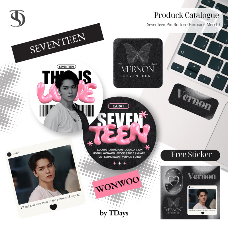 Jual [READY] PIN BUTTON SEVENTEEN ver | PIN NCT, BTS, ENHYPEN, BOY NEXT ...