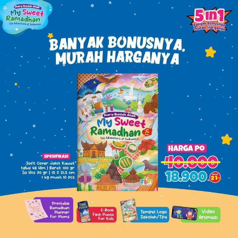 Jual Buku Aktivitas Ramadhan Anak : My Sweet Ramadhan 2025 Adventure of ...