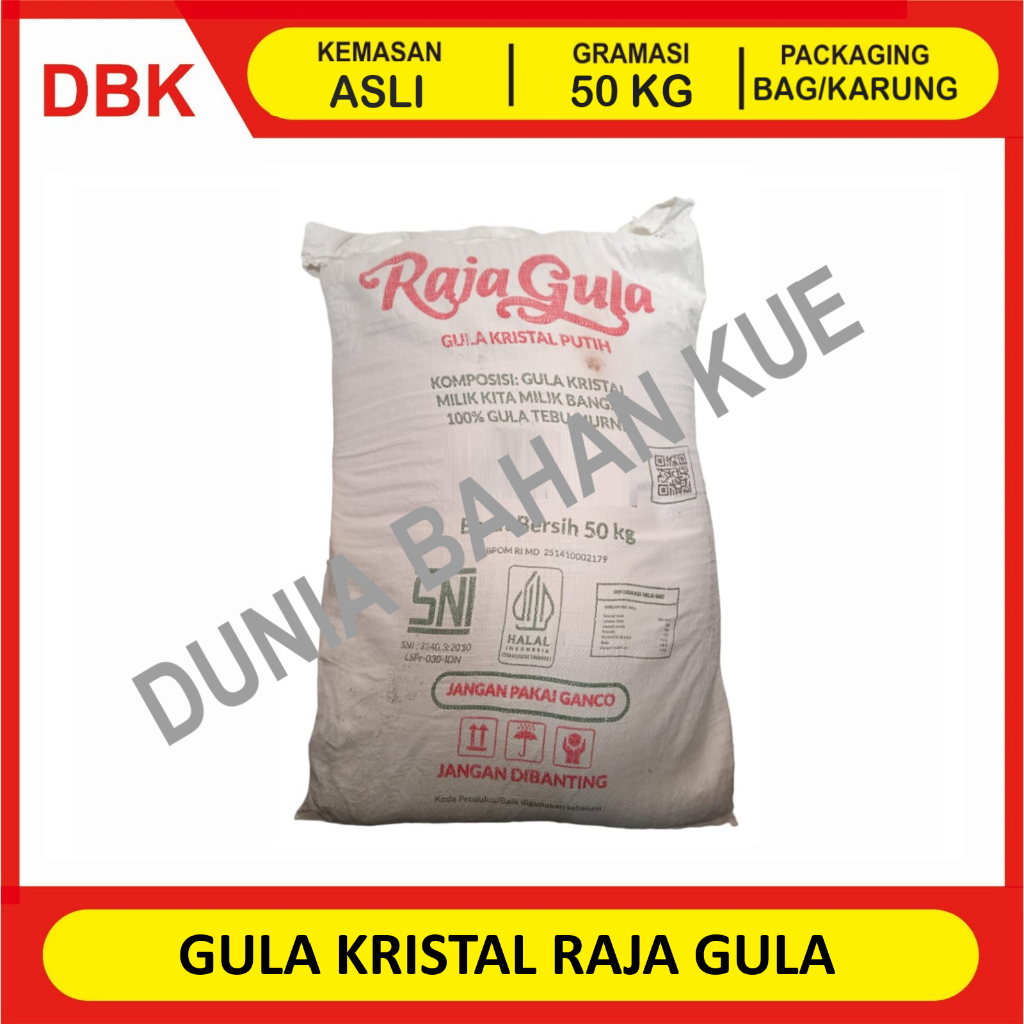 Jual GULA KRISTAL RAJA GULA - 1 BAG 50 KG / GULA PASIR RAJA GULA ...
