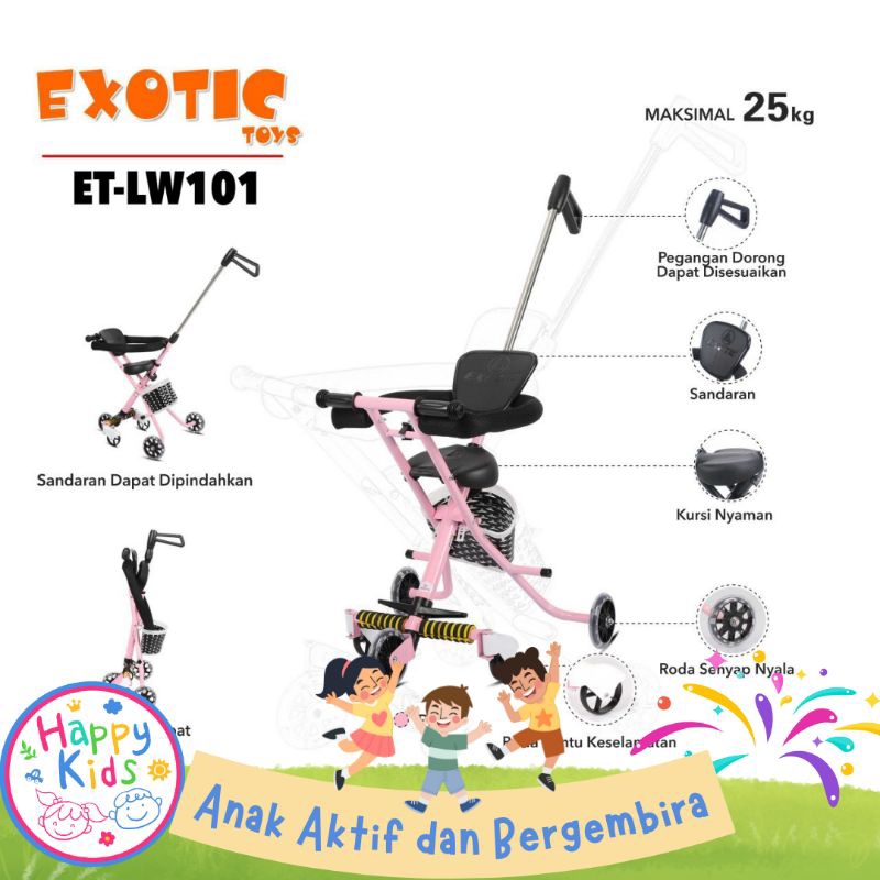 Jual MAGIC STROLLER ET- LW 101 (5 RODAA REVERSIBLE) | Shopee Indonesia