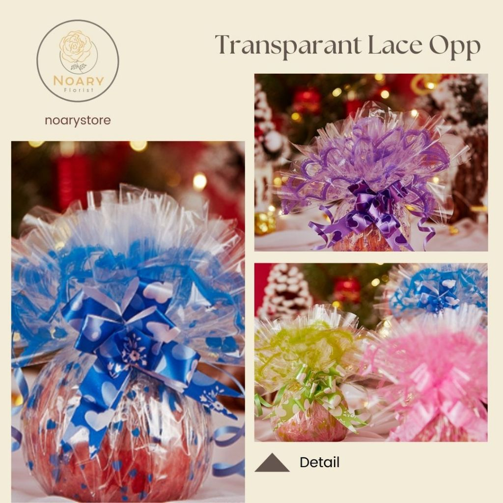 Jual TRANSPARANT LACE OPP / Cellophane / Wrapping / Kertas Buket ...
