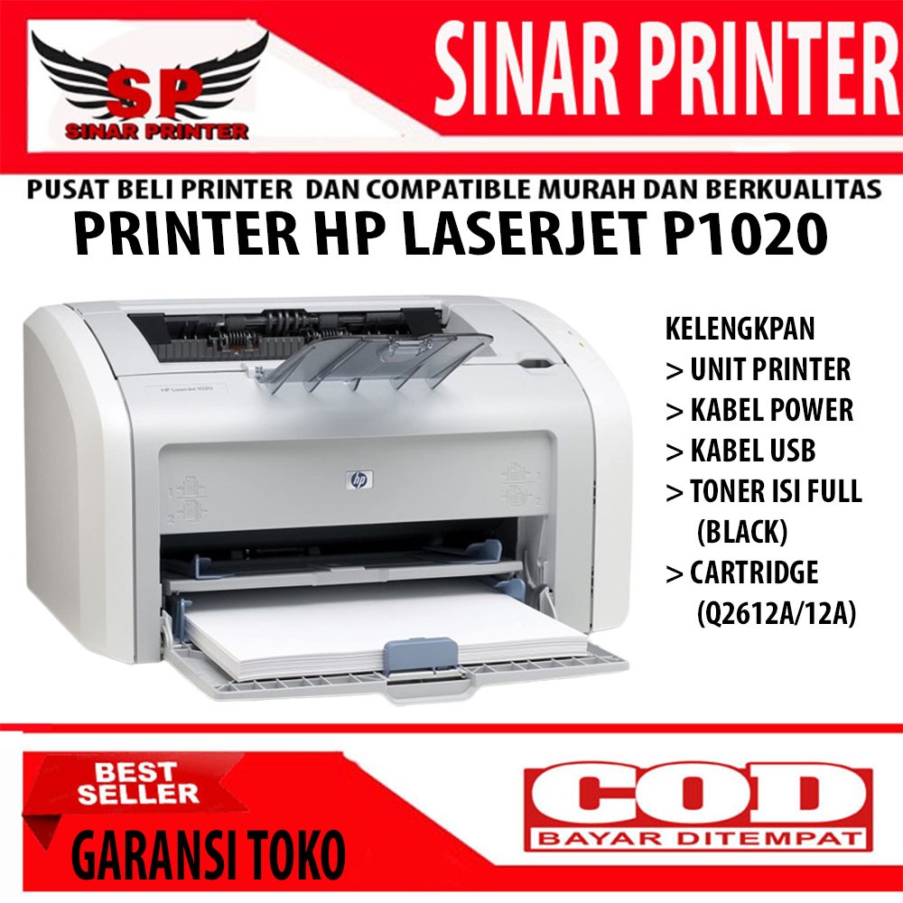 Jual Printer Hp Laserjet P1020 |1020 |printer hitam putih |toner 12wa ...