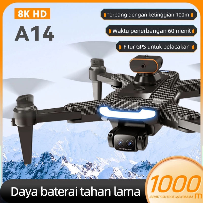 ✅✅✅a14 drone kamera jarak jauh fotografi udara profesional murah dual camera drone