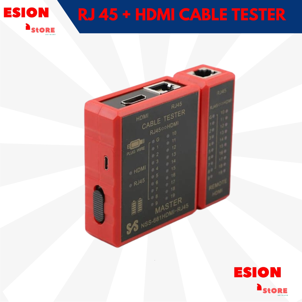 Jual CABLE TESTER RJ45 + HDMI / HDMI TESTER RJ45 / LAN TESTER / HDMI ...
