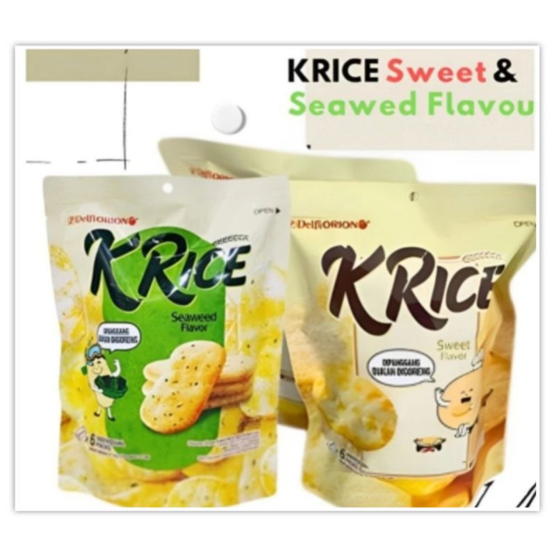 Jual Krice K rice Crackers Seaweed Sweet Flavour isi 6 dan 14 Snack ...