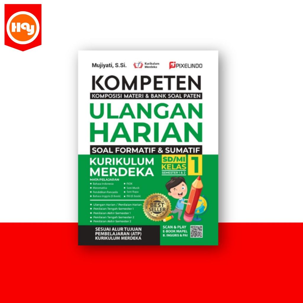 Jual Buku SD Kelas 1 | Kompeten Ulangan Harian Kurikulum Merdeka Kelas ...