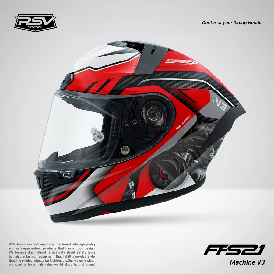 Jual Helm Full Face RSV FFS21 MOTIF - Machine V3 | Shopee Indonesia