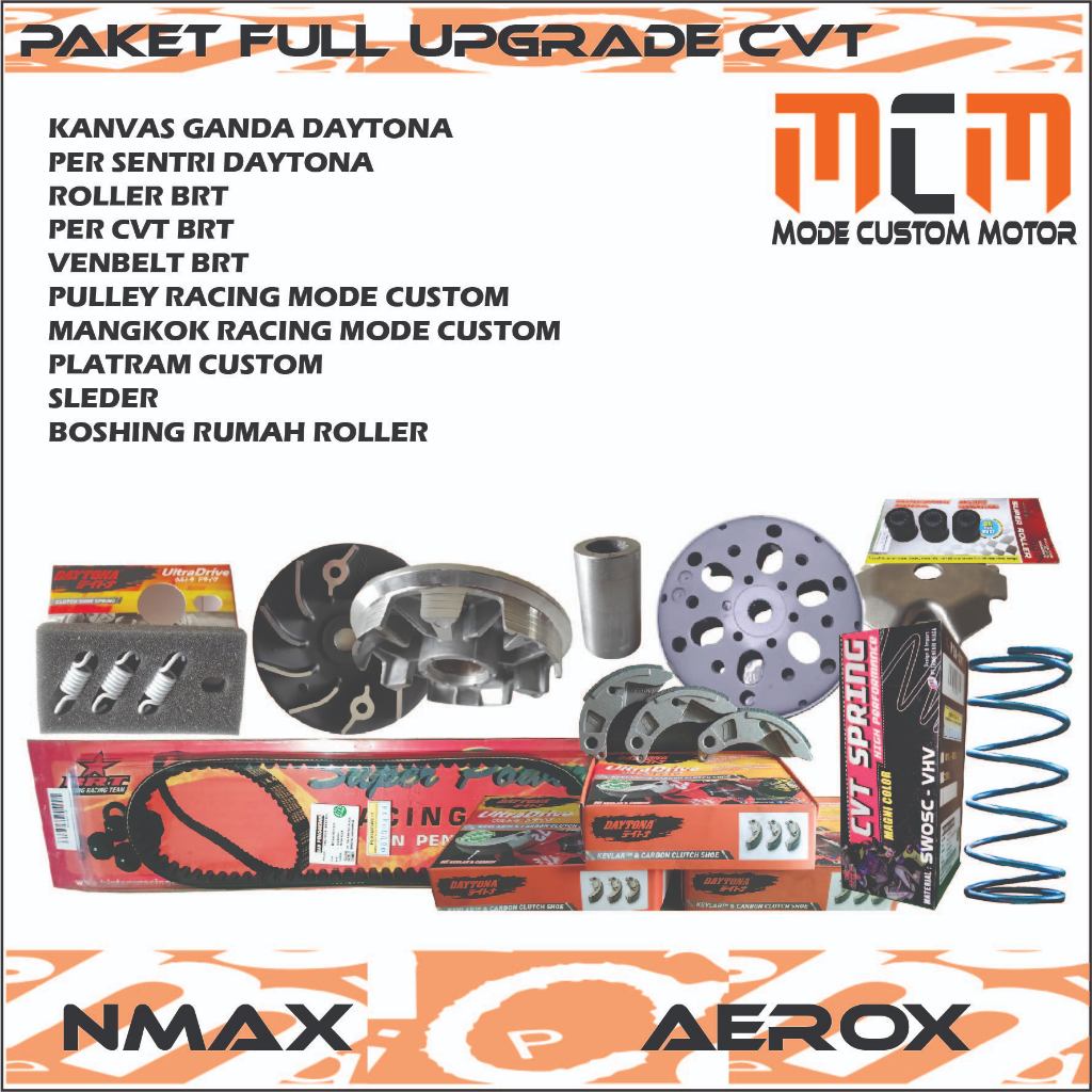 Jual PAKET FULL UPGRADE CVT UNTUK MOTOR NMAX & AEROX PULLEY RACING ...