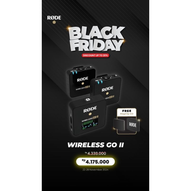 Jual Rode Wireless Go II Resmi & Original Mic Kamera Smartphone Hp ...