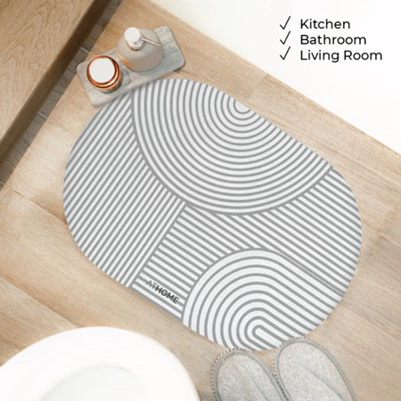 Arthome Microfiber Bath Mat set keset kamar mandi dan toilet bentuk U