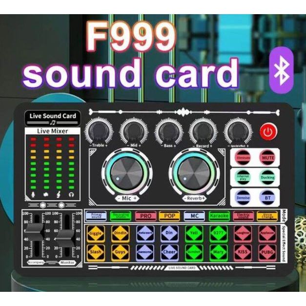 Jual Soundcard bluetooth F999 - F 999 live Sound card external wireless ...