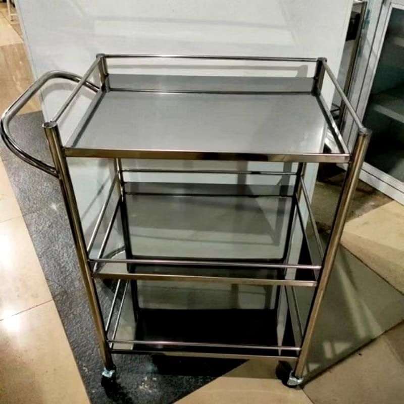 Jual Troli Instrumen 3 Susun Stainless - Trolley Instrumen 3 Rak ...