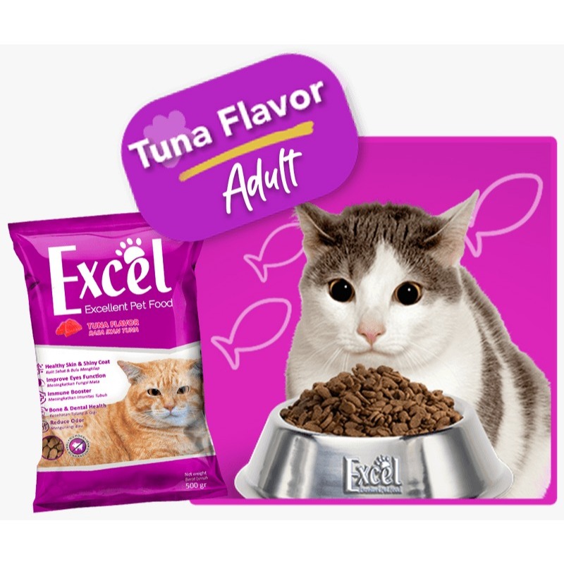 Jual Excel Cat Food/Makanan Kucing Excel/Snack Kucing/Pelet Kucing Merk ...