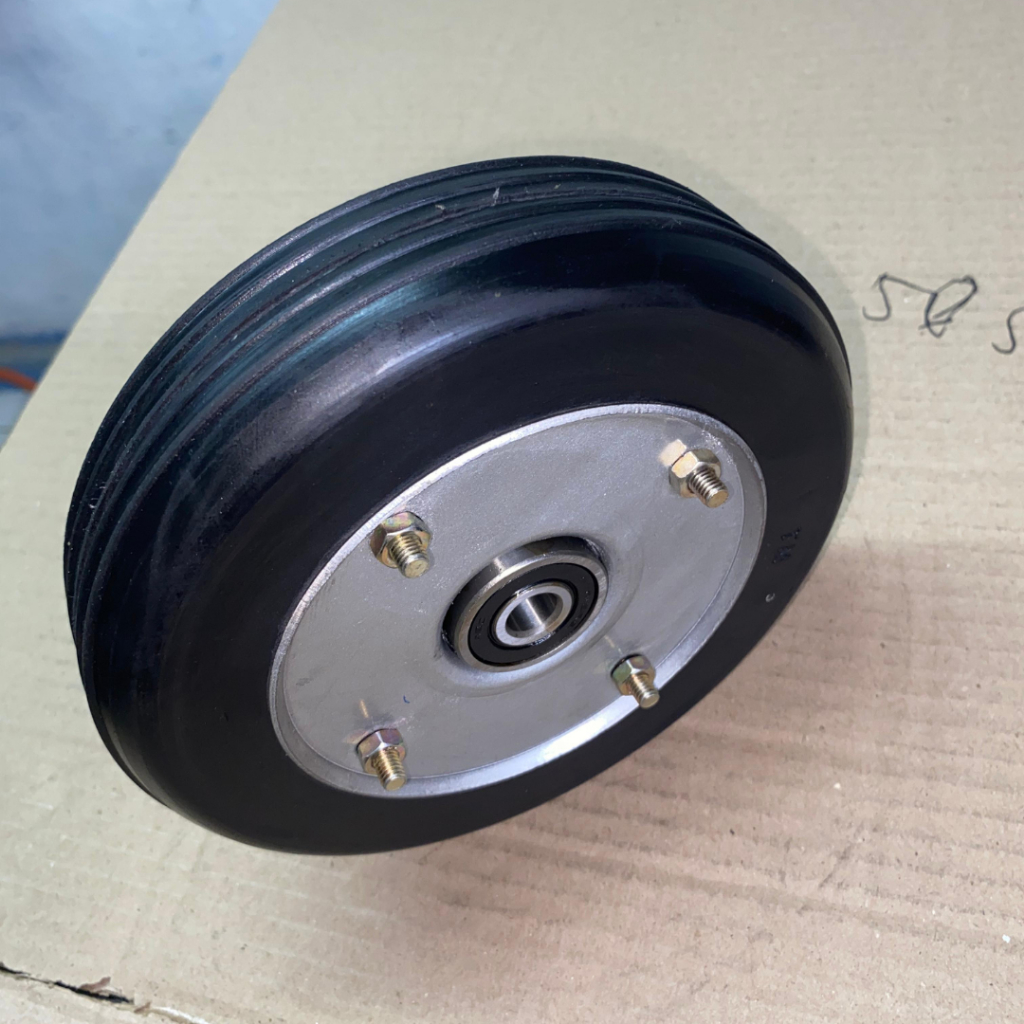 Jual Roda Troli 8 inch Double Bearing Velg Besi Laher 6204 Full Karet ...