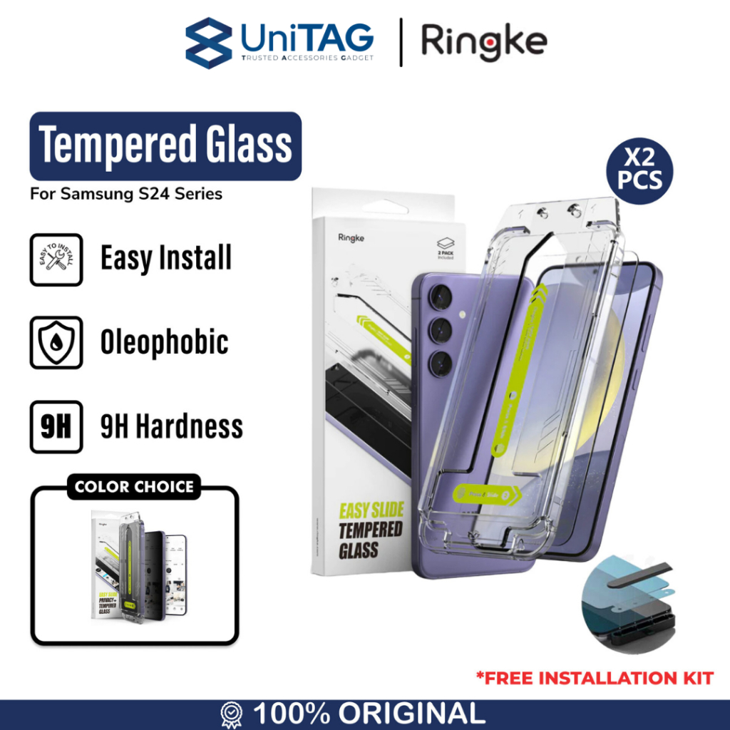 Jual Tempered Glass Samsung Galaxy S24 Ultra Plus Ringke Easy Slide ...