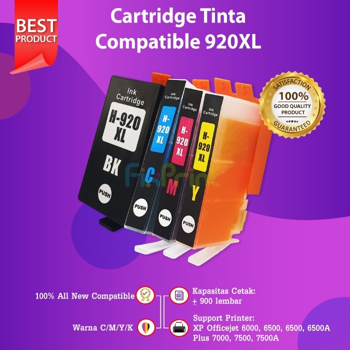 Jual FixPrint Cartridge TintaCompatible 920XL Black Cyan Magenta Yellow ...