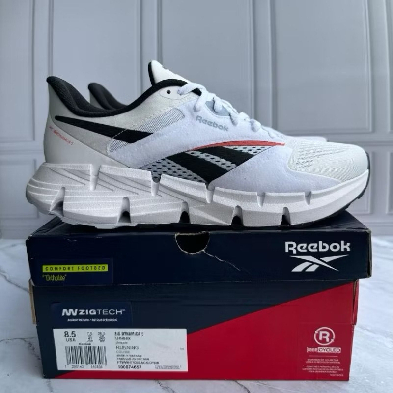Jual SEPATU RUNNING UNISEX REEBOK ZIG DYNAMICA 5 WHITE BLACK FLOATRIDE ...