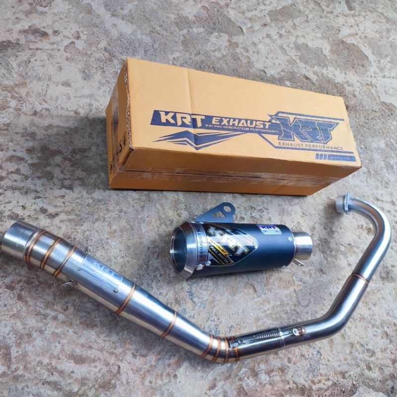 Jual Knalpot Racing KRT K2 Hitam Emblem Jupiter Mx King 150 Kompetisi ...