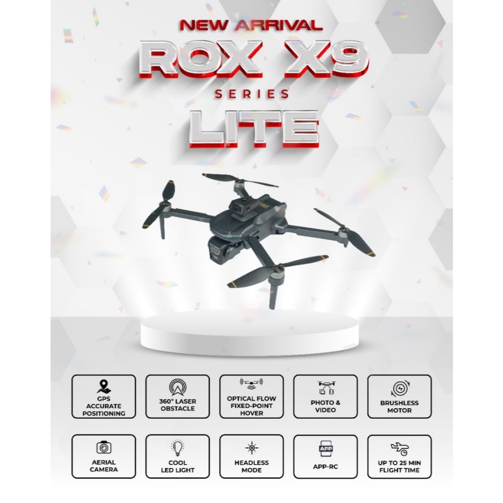 Jual ROX X9 LITE Series Drone GPS Brushless 25 Min Flight Time with ...
