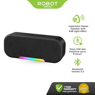 ROBOT Bluetooth Speaker RB521 Black Speaker Komputer RGB Dua Speaker 10W Bluetooth 5.3 - Garansi 1 Tahun