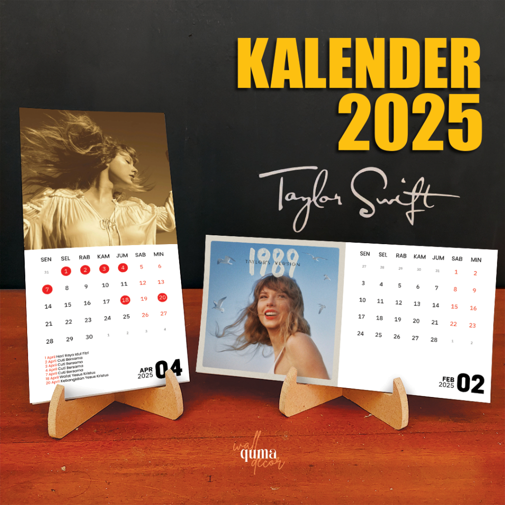 2025 Roaring Twenties Kalender – Wandkalender Mit Lyrics, Taylor Swift Design, 28,5x21 Cm