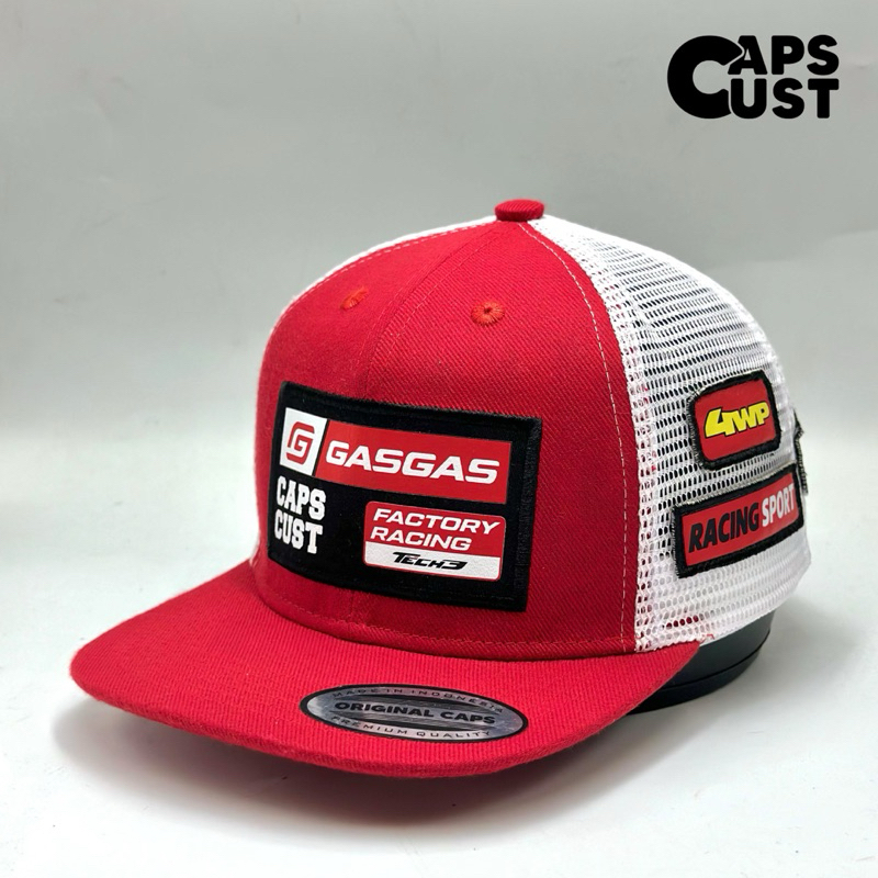Jual CAPS - TOPI SNAPBACK RACING GAS - GAS RED AND WHITE | Shopee Indonesia