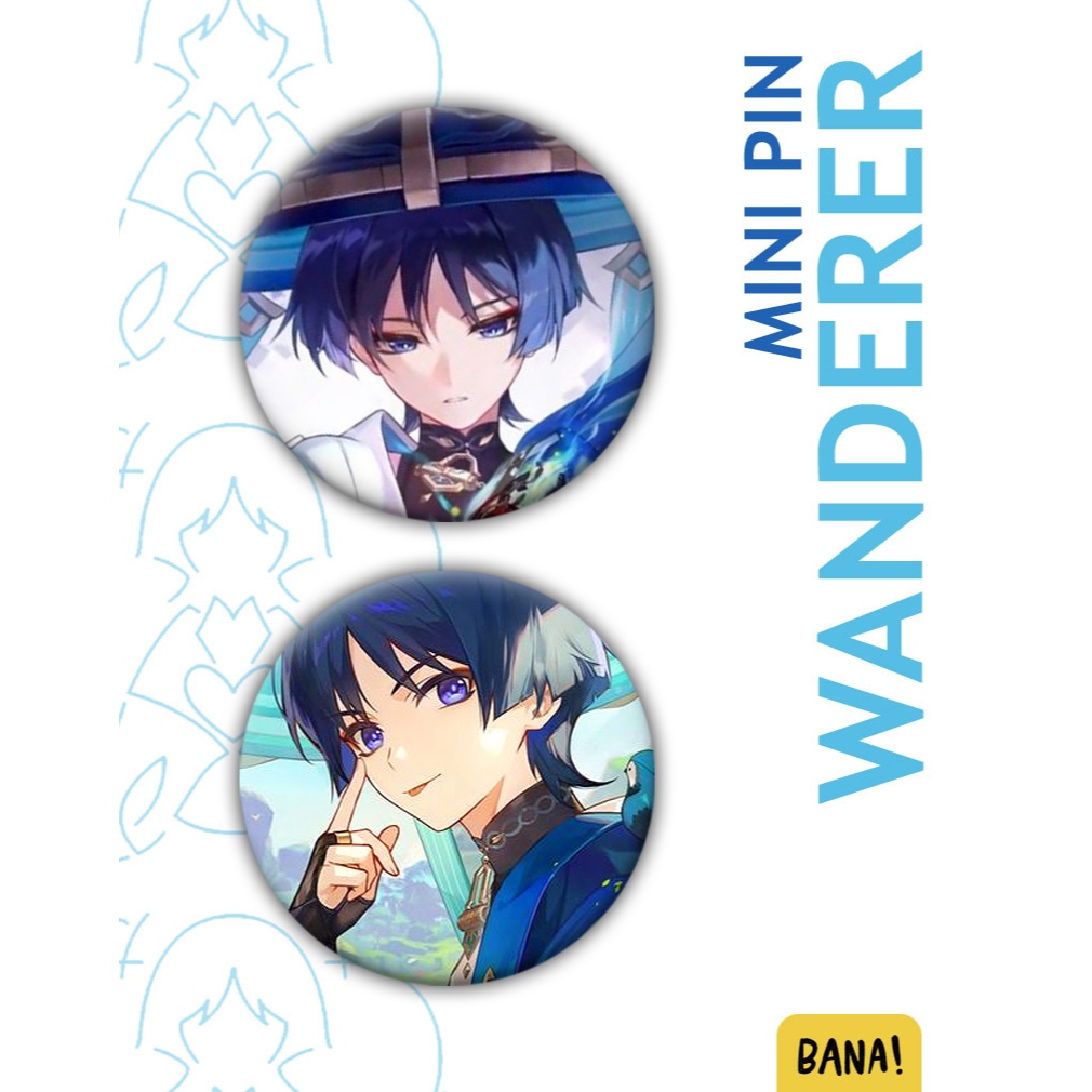 Jual Pin WANDERER Genshin Impact Bros Peniti 32mm Pin Anime | BANA ...