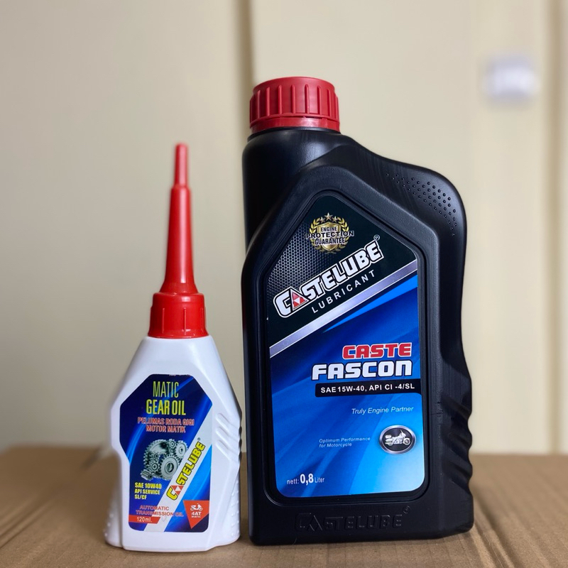 Jual Castelube Fascon Paket 15W-40 (800ml & Gear Matic 120ml) | Shopee ...