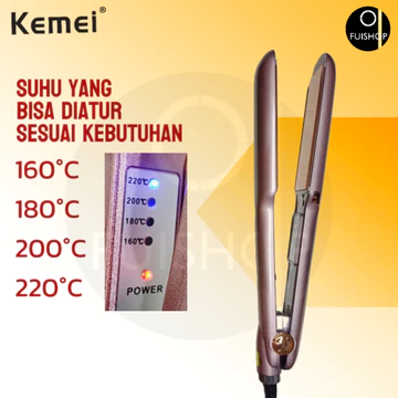 Catokan Rambut Kemei Km 459 Lurus Curly Catok Keriting 2In1 Hair Straightener