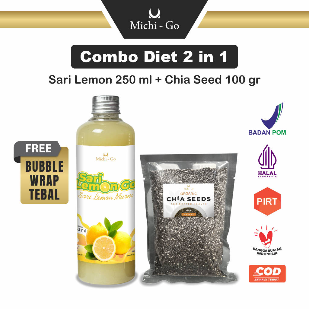 Jual Michigo Paket Combo Diet Sehat Sari Lemon Chia Seeds Madu Murni ...