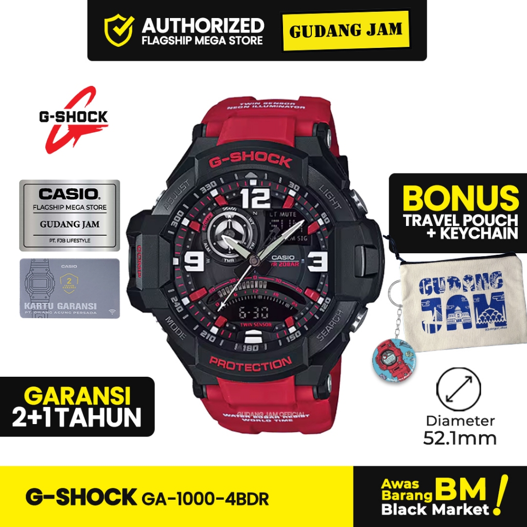 Jam Tangan Gwa 1000 Jual Jam Tangan G-Shock GA-1000-4BDR GA-1000 - Main Image