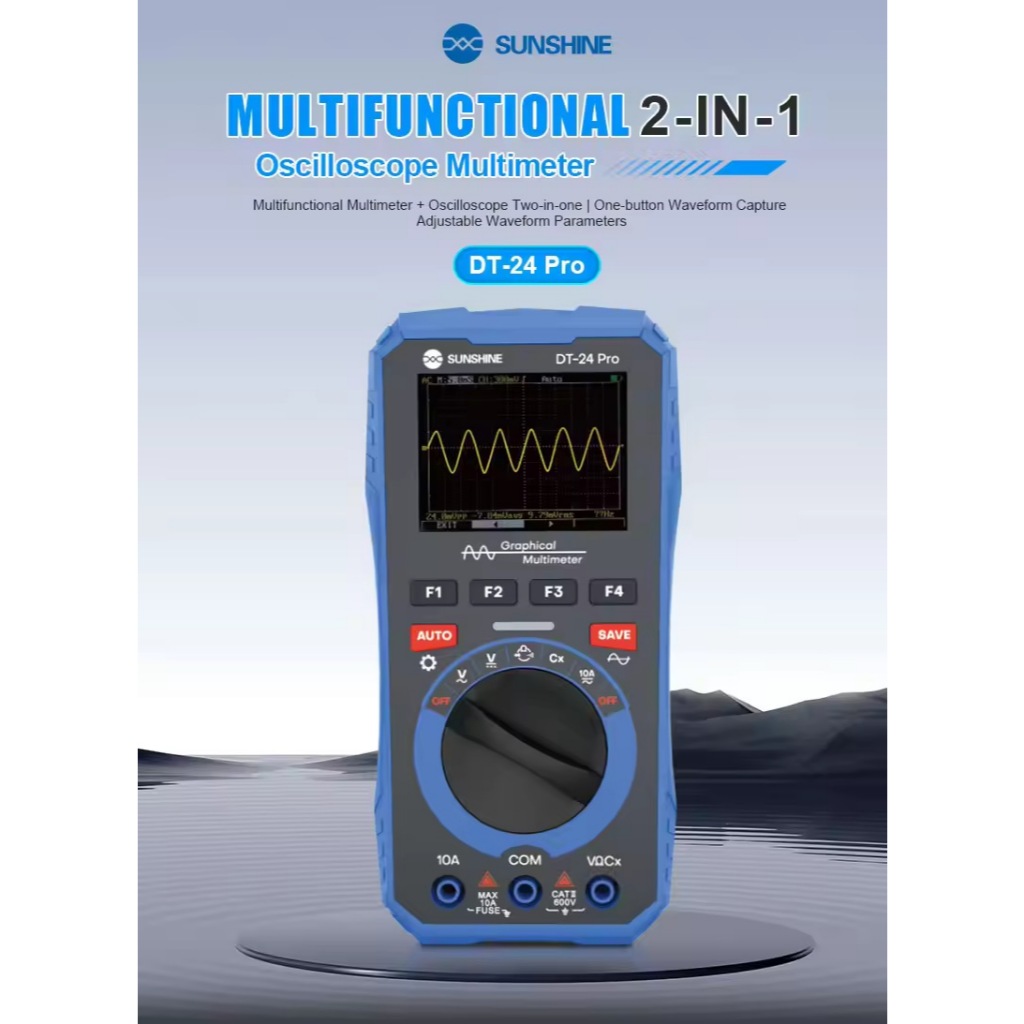 Jual OSCILLOSCOPE MULTITESTER 2 IN 1 - SUNSHINE DT-24 PRO ORIGINAL ...