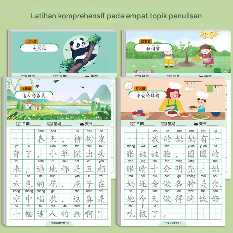 Jual [LOGU] Buku belajar menulis huruf mandarin, Buku Latihan Menulis ...