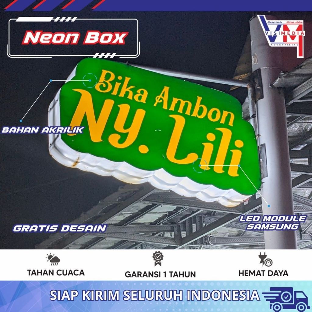 Jual Custom Neon Box Akrilik Ukuran Besar Bentuk Custom Bebas Gambar ...