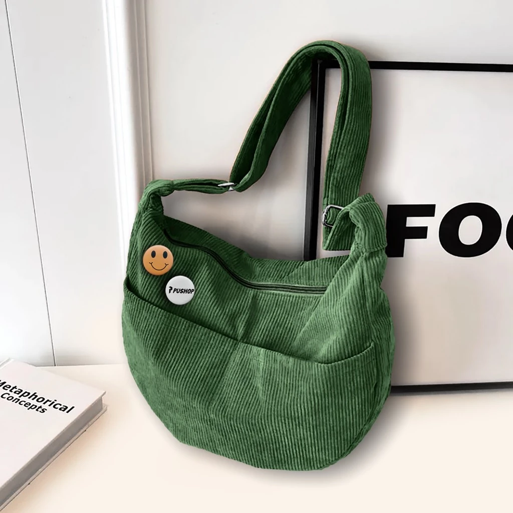 Foto 6 PUSHOP Tas Selempang Corduroy Pria Wanita ASTER - Slingbag Corduroy Uniseks FREE 2 PIN BROS Sling bag Casual Terbaru | 005