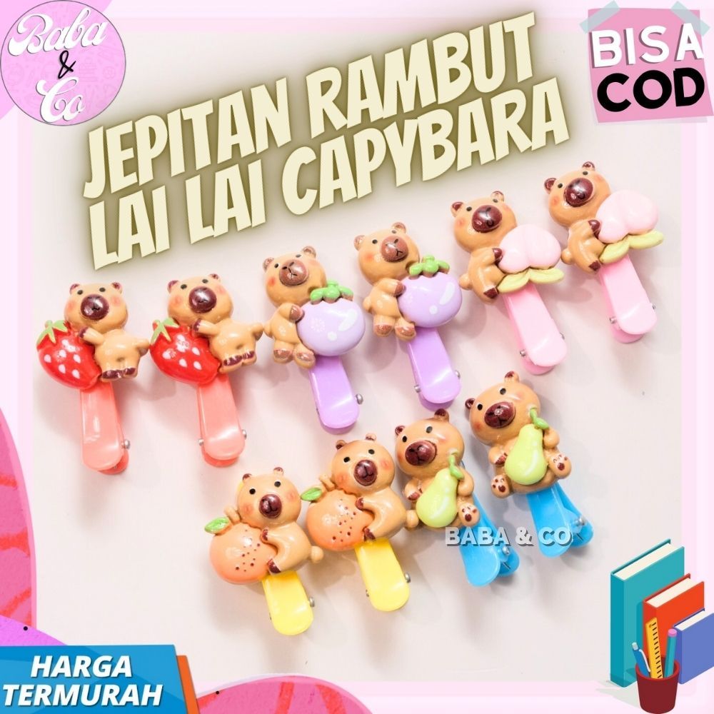 Jual JEPITAN RAMBUT CAPYBARA LAI LAI 1 SET 2pcs JEPIT RAMBUT ANAK ...