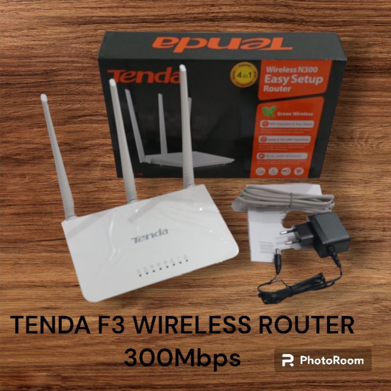 Jual TENDA F3 WIRELESS ROUTER 300Mbps 3 ANTENA | Shopee Indonesia