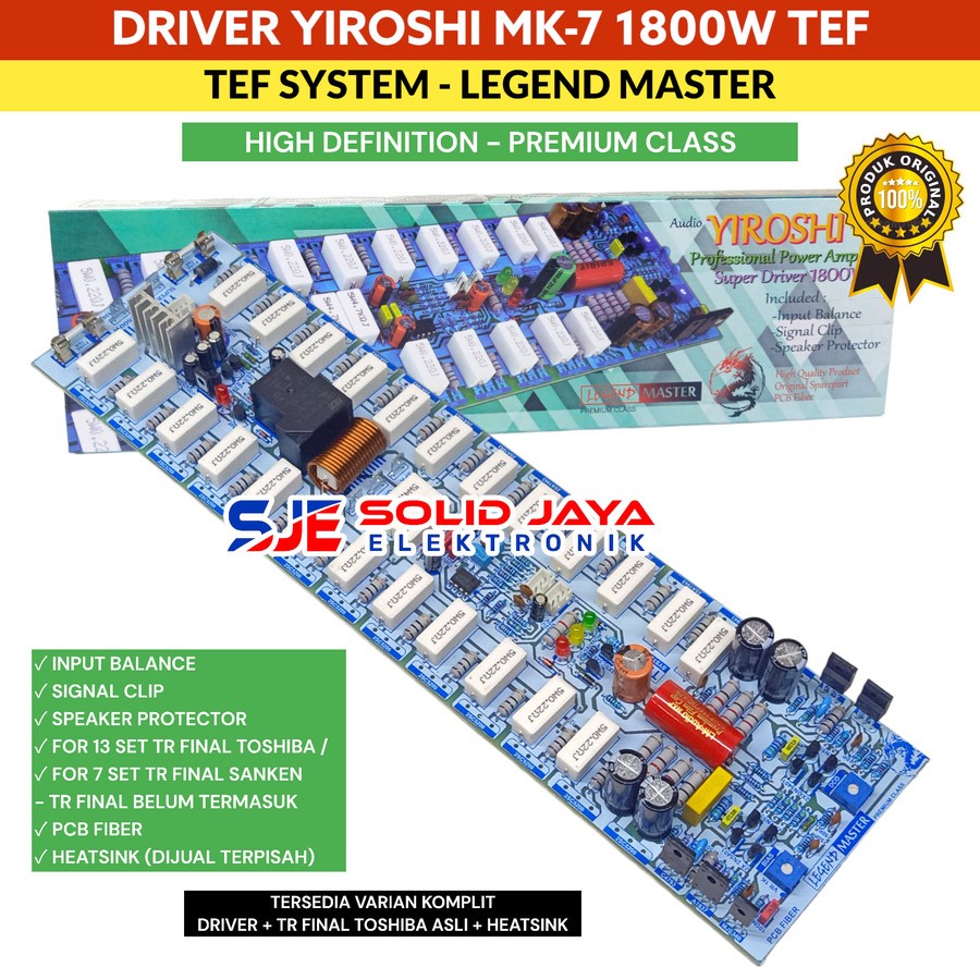 Jual KIT DRIVER POWER YIROSHI MK7 MK 7 MK-7 1800W TANPA TRANSISTOR TR